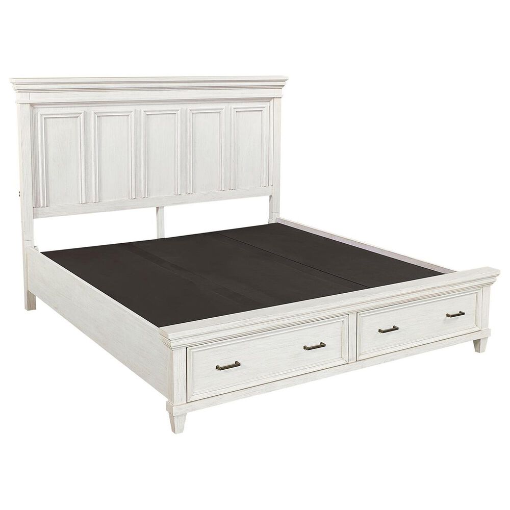 Riva Ridge Caraway 4-Piece King Bedroom Set in Aged Ivory and Brown, , large