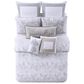 Pem America Tropical Plantation 3-Piece Full/Queen Toile Duvet Set in Grey and White, , large