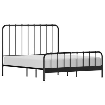 Richlands Furniture Javi King Slat Platform Metal Bed in Black, , large