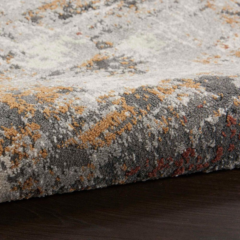 Nourison Tangra 2&#39;2&quot; x 7&#39;6&quot; Grey and Multicolor Runner, , large