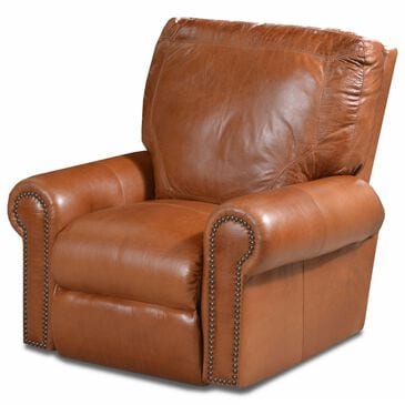 USA Premium Leather Accent Chair in Saddle Glove, , large