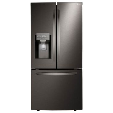 LG 25 Cu. Ft. Smart Wi-Fi Enabled French Door Refrigerator with External Dispenser in Black Stainless Steel, , large