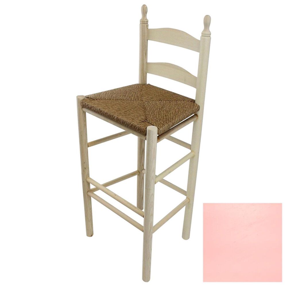 Lakeside Calabash Ladderback Barstool in Coastal Pink, , large