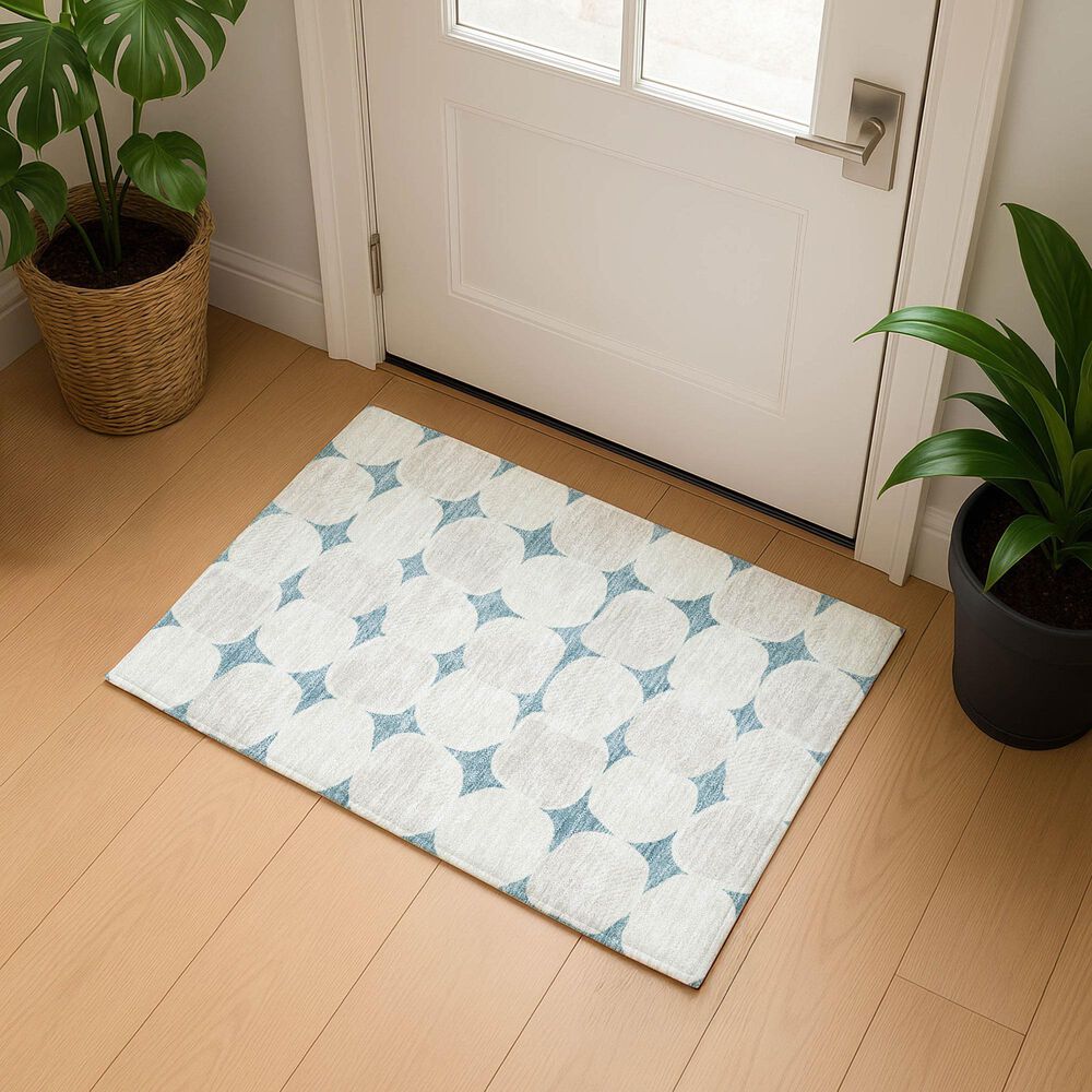 Dalyn Rug Company The Reserve TR16 Teal 1&#39;8&quot; x 2&#39;6&quot; Indoor/Outdoor Area Rug, , large