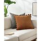 Surya Corduroy Quarters 20" Square Throw Pillow in Chesnut, , large