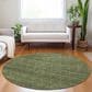 Dalyn Rug Company Burano BU3 8" Round Olive Indoor/Outdoor Area Rug, , large