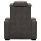 Signature Design by Ashley HyllMont Power Recliner with Power Headrest in Gray, , large