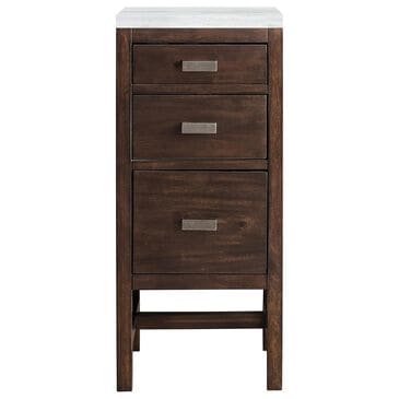 James Martin Vanities Addison 15" Base Cabinet in Mid Century Acacia with 3 cm Arctic Fall Solid Surface Top, , large