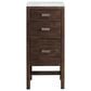 James Martin Vanities Addison 15" Base Cabinet in Mid Century Acacia with 3 cm Arctic Fall Solid Surface Top, , large