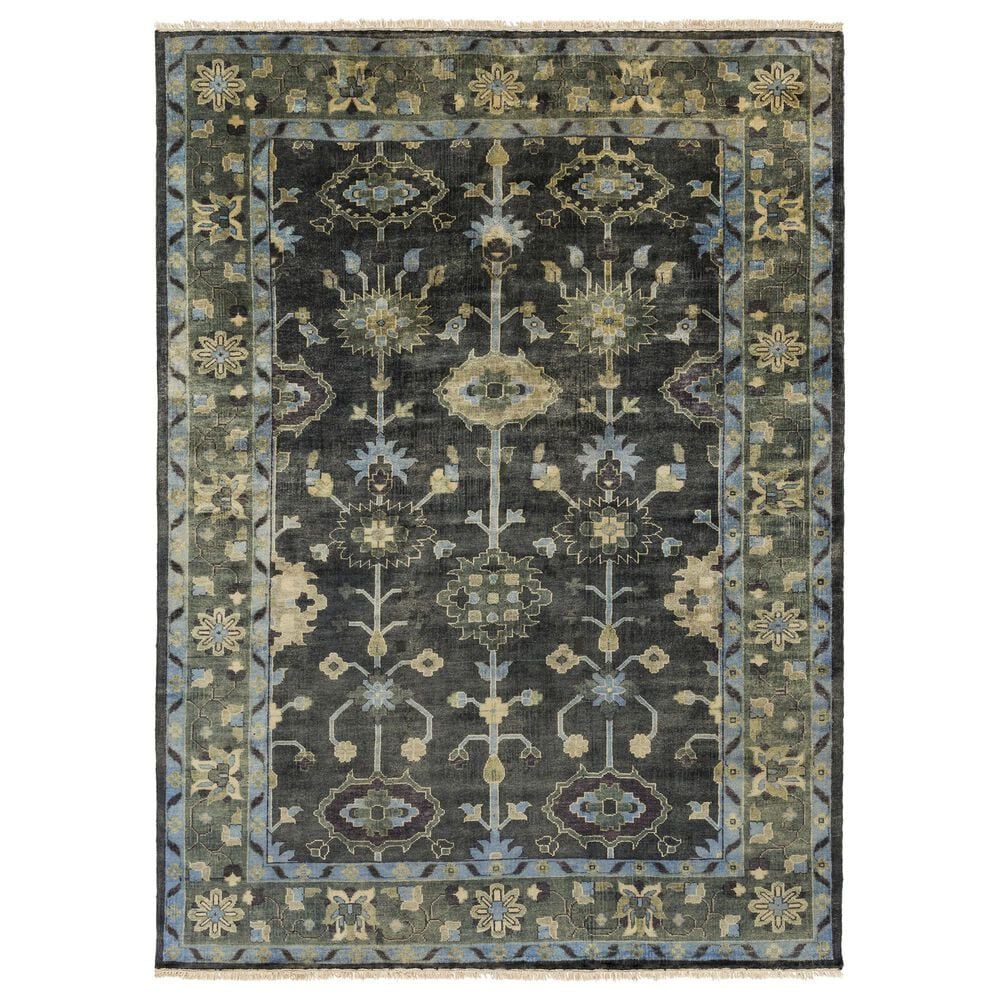 Surya Antique 8" x 11" Green, Charcoal, Slate, Taupe and Light Olive Area Rug, , large