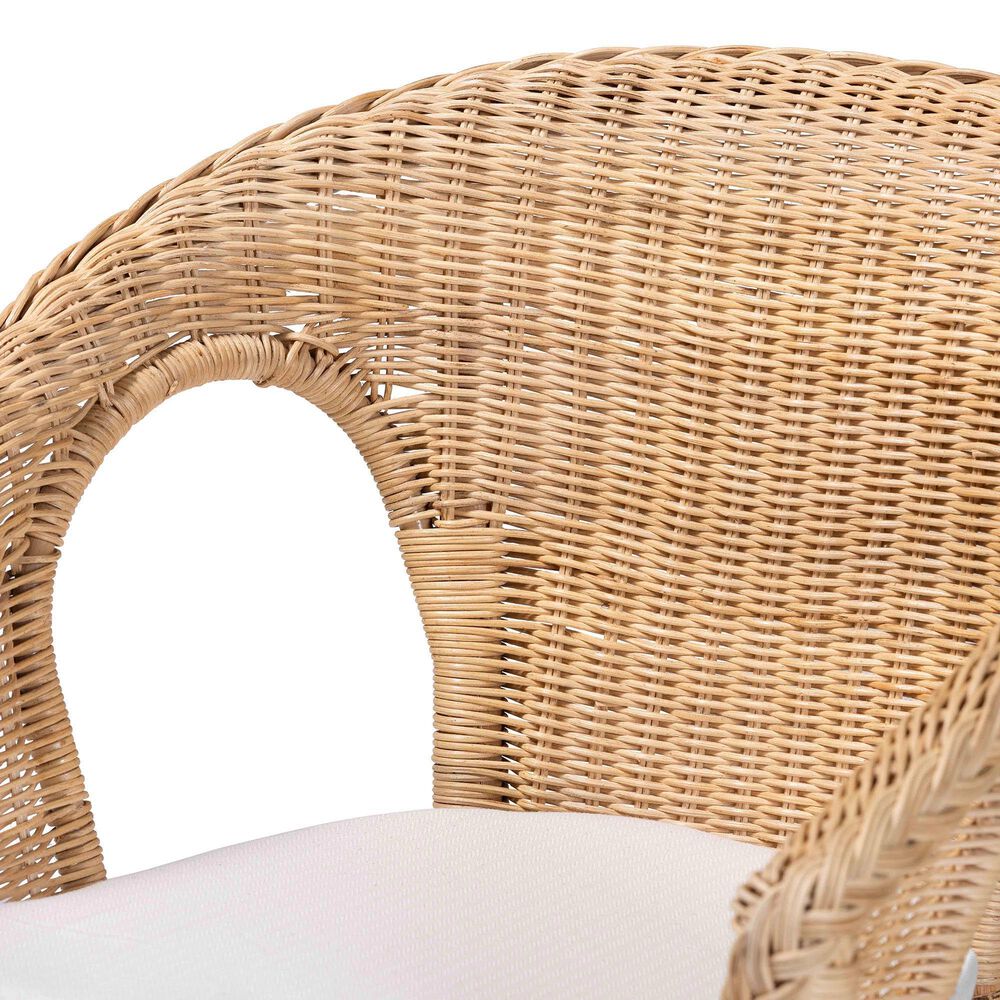 Baxton Studio Abbey Arm Chair in Natural, , large