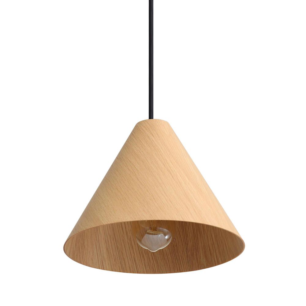 Golden Lighting Conique 1-Light Mini Pendant in Light Walnut, , large