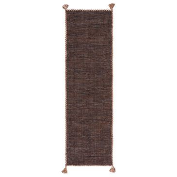Safavieh Montauk 2"3" x 9" Brown and Black Runner, , large
