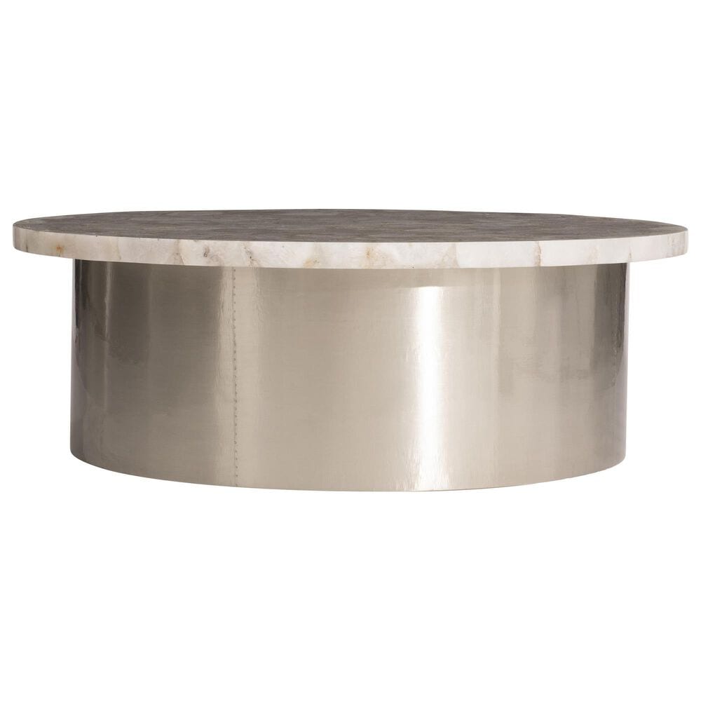 Bernhardt Shimla Cocktail Table in White and German Silver, , large