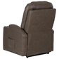 Linon Home Decor Peoria Power Lift Recliner in Mushroom, , large