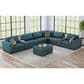 Mayberry Hill Options One 8-Piece Stationary Reversible Sectional in Teal, , large