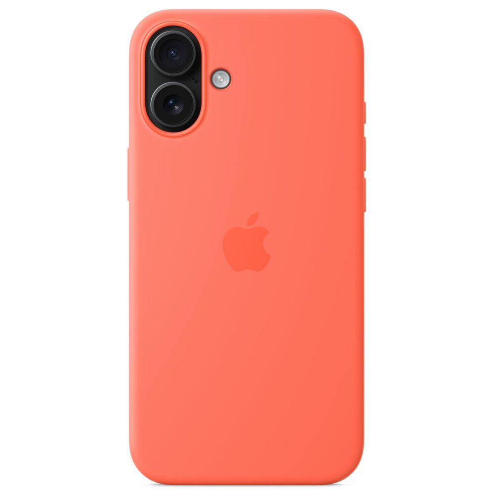 Apple Silicone Case with MagSafe for iPhone 16 Plus in Tangerine, , large