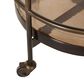 Four Hands Mira Bar Cart-Smoked Brown Cast Glass, , large