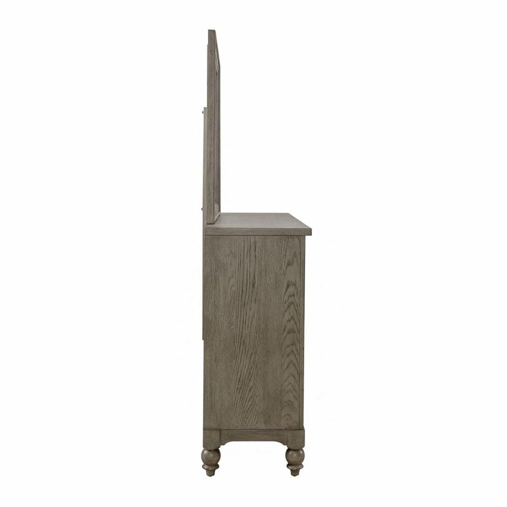 Belle Furnishings Americana Farmhouse 3 Piece King Sleigh Bedroom Set in Dusty Taupe and Black, , large