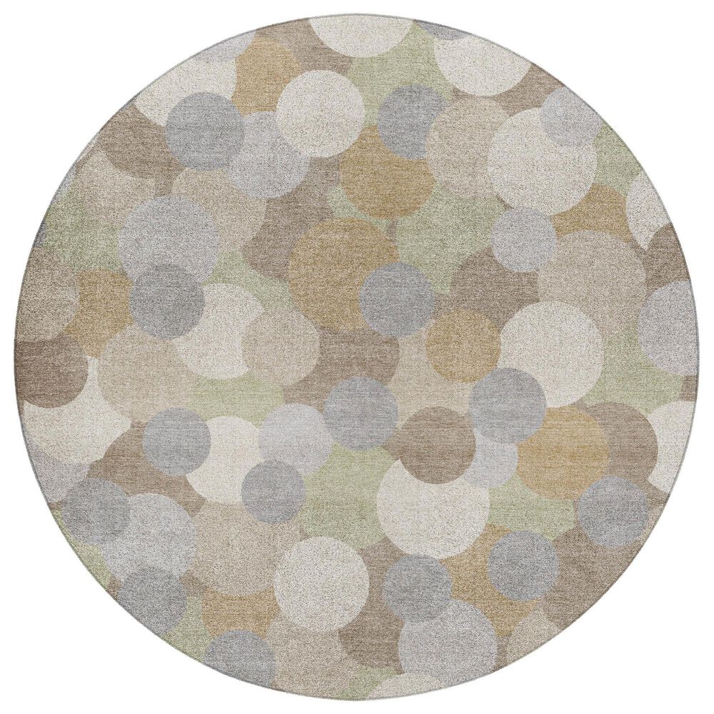 Dalyn Rug Company Kenner Khaki 8" Round Indoor/Outdoor Area Rug, , large
