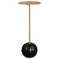 Uttermost Gimlet Drink Table in Black and Brushed Brass, , large
