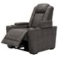 Signature Design by Ashley HyllMont Power Recliner with Power Headrest in Gray, , large