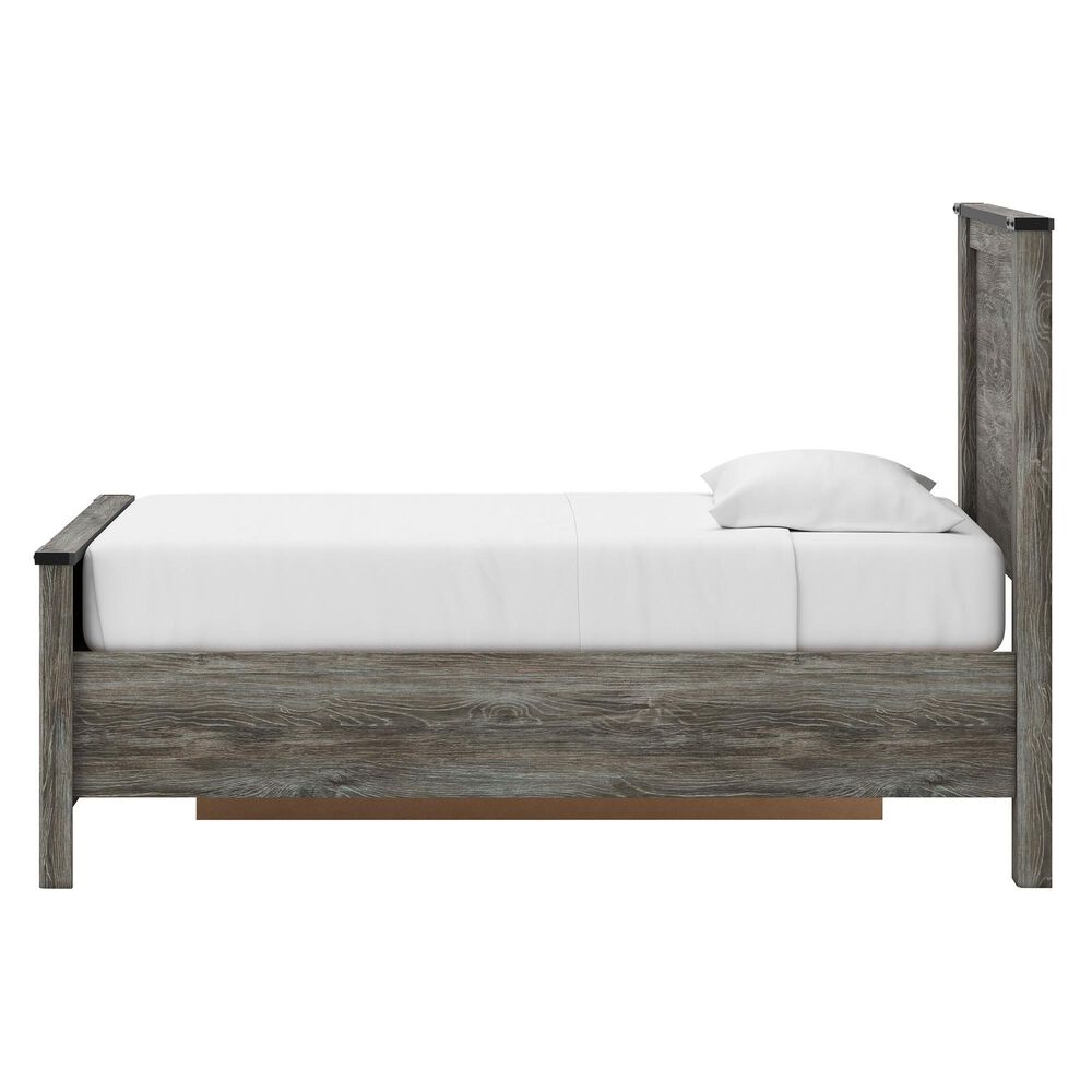 Ashley Frandern Twin Platform Bed with Storage in Warm Gray, , large