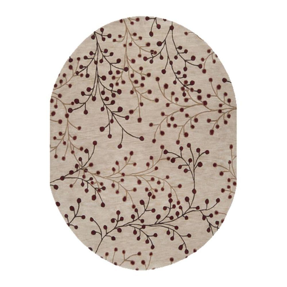 Surya Athena ATH-5053 8' x 10' Oval Burgundy, Camel and Brown Area Rug, , large
