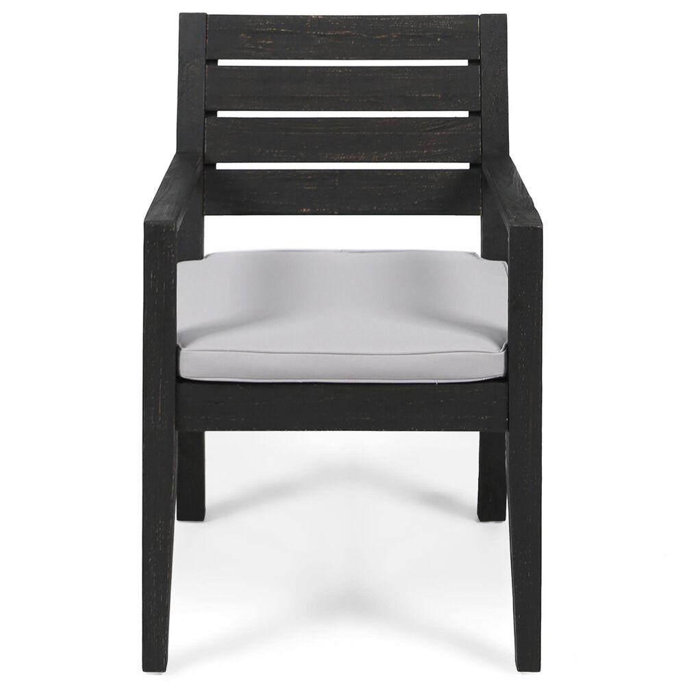 Hearth and Haven 6-Piece Outdoor Dining Set with Light Grey Cushions in Dark Grey, , large