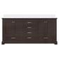 Lexora Home Dukes 72" Double Bathroom Vanity in Espresso with 2 cm White Cultured Marble Top and Rectangular Sinks, , large