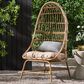 Hearth and Haven Elon Cocoon Outdoor Chair with Light Brown Cushion in Brown, , large