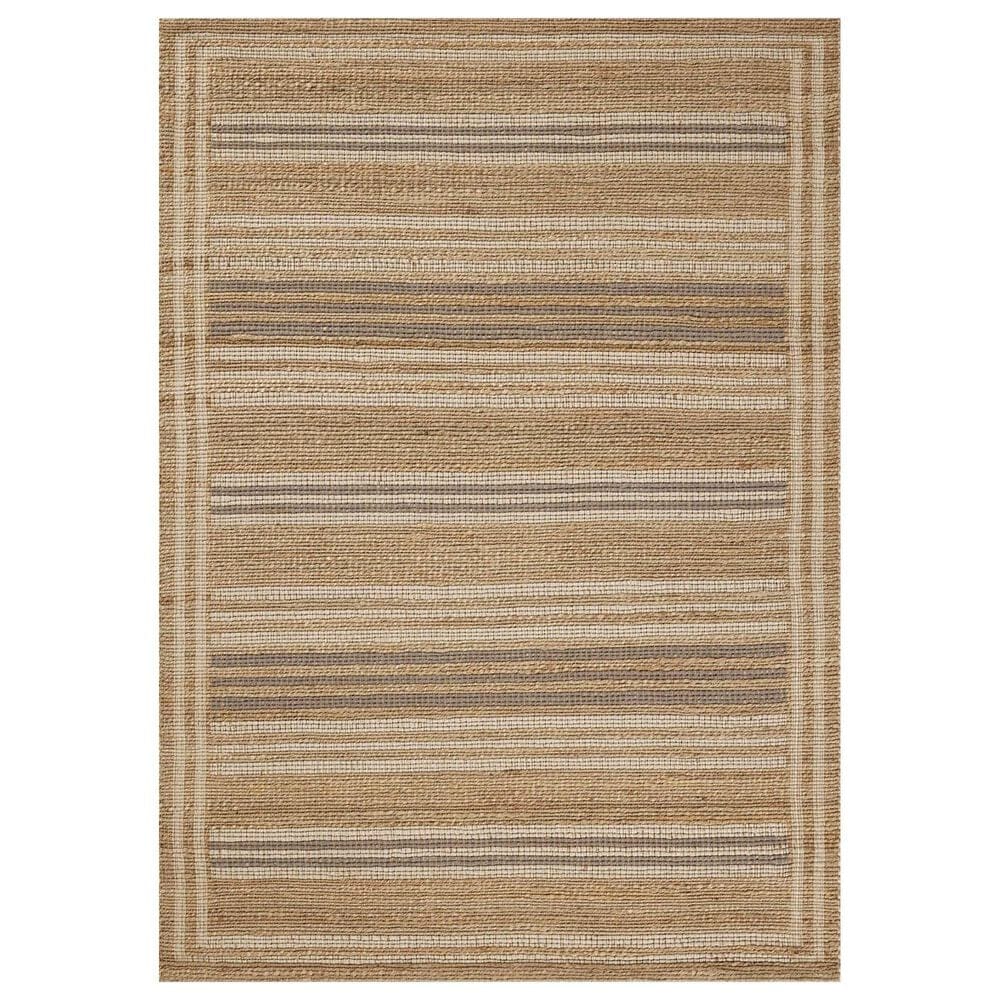 Chris Loves Julia x Loloi Judy 3"6" x 5"6" Natural and Dove Area Rug, , large