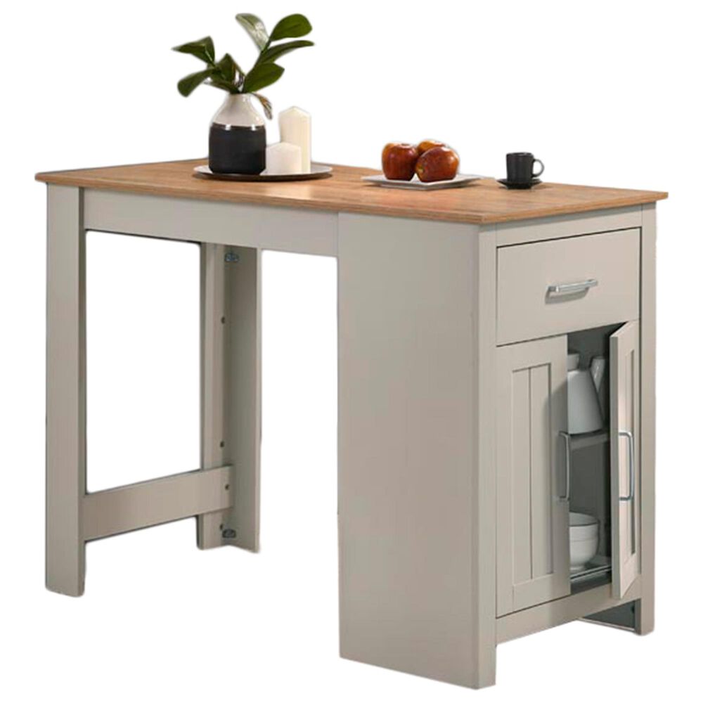 HOMLUX Counter Height Dining Table in Warm Oak - Table Only, , large