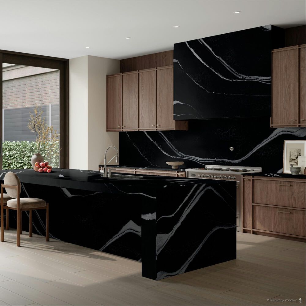 Cambria Luxury Mersey 3cm Quartz Countertop in Black, , large