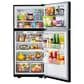 LG 20 Cu. Ft. Top Freezer Refrigerator in Smooth Black, , large