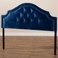 Baxton Studio Cora Queen Upholstered Panel Headboard in Royal Blue, , large