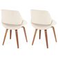 Lumisource Fabrizzi Dining Chair in Cream/Walnut (Set of 2), , large