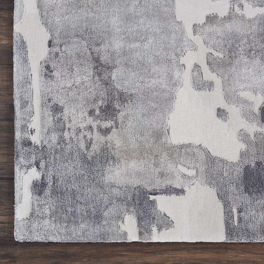 Nourison Prismatic PRS12 5&#39;7&quot; x 7&#39;5&quot; Silver and Grey Area Rug, , large