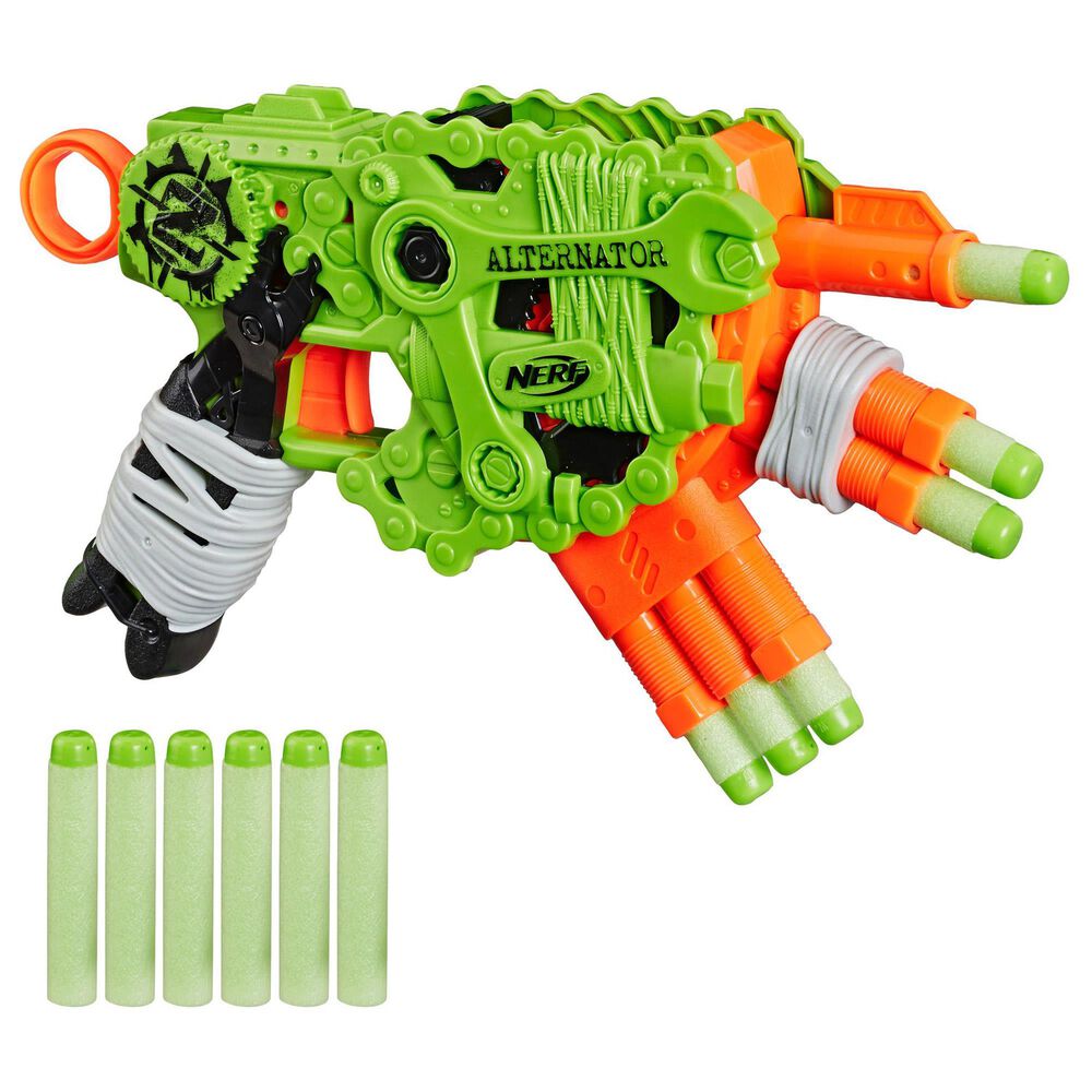 Hasbro Nerf Zombie Strike Alternator Blaster 12 Darts, , large