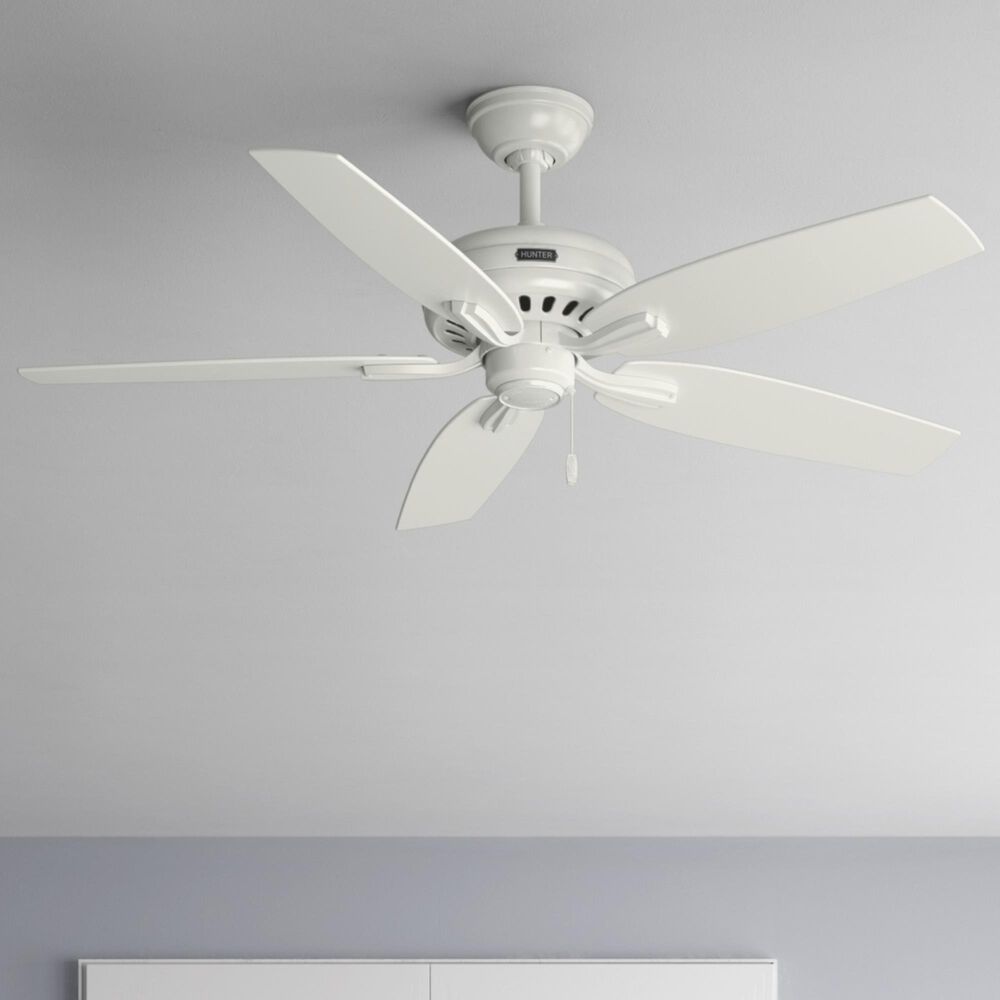 Hunter Newsome 52&quot; Ceiling Fan in Fresh White, , large