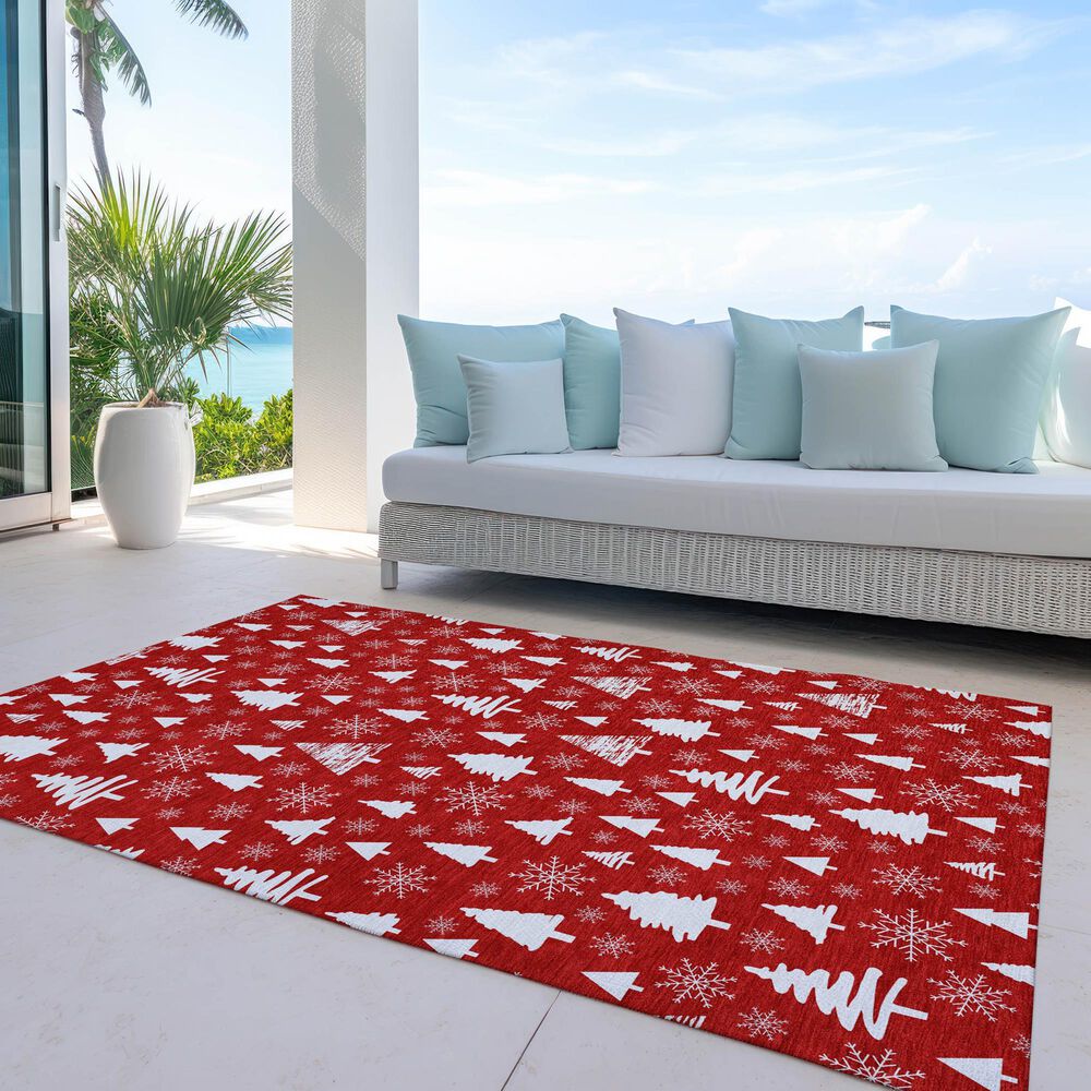 Dalyn Rug Company Wonderland WN23 5&#39; x 7&#39;6&quot; Red Indoor/Outdoor Area Rug, , large