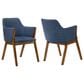 Blue River Renzo Dining Chair in Blue and Walnut (Set of 2), , large