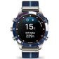 Garmin MARQ 2 Captain AMOLED Smartwatch Silver Grade 5 Titanium Bezel Case with Blue Nylon Band, , large