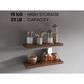 Hearth and Haven Ecco32" Floating Wall Shelf with Concealed Mounting in Dark Brown (Set of 2), , large