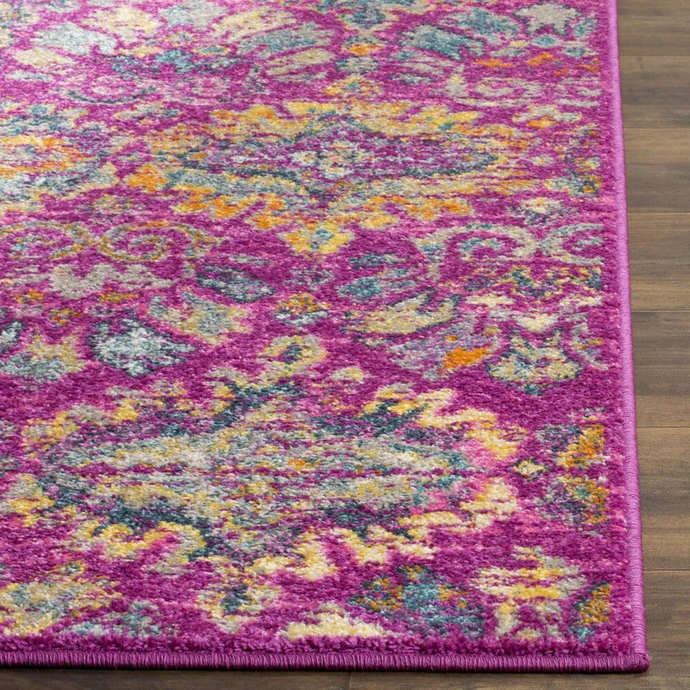 Safavieh Madison MAD144F 2&#39;3&quot; x 12&#39; Fuchsia and Blue Runner, , large