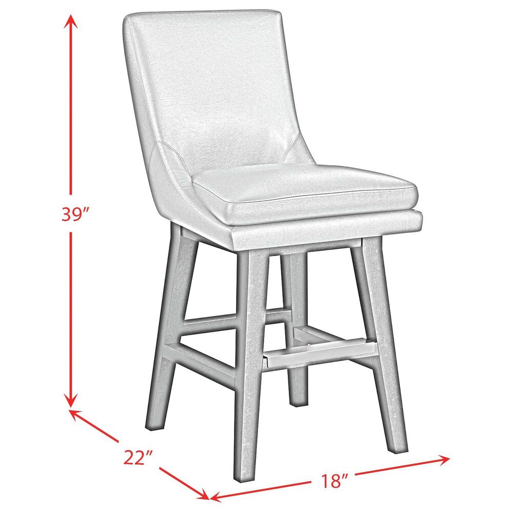 Mayberry Hill Villanova Swivel Counter Stool with Beige Cushion in Espresso, , large