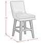 Mayberry Hill Villanova Swivel Counter Stool with Beige Cushion in Espresso, , large
