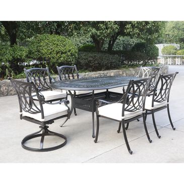 Gathercraft Montreal 7 Piece Patio Dining Set with Oval Table, , large