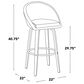 LumiSource Matisse 30" Swivel Barstool with Grey Fabric Upholstery in Walnut and Black (Set of 2), , large