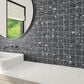 Dal-Tile Poke Raven Flecks 3" x 3" Straight Joint on 12" x 12" Porcelain Mosaic Sheet, , large